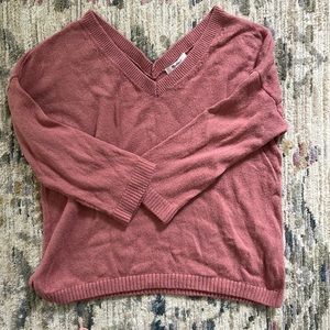 Madewell Pink V-Neck Sweater